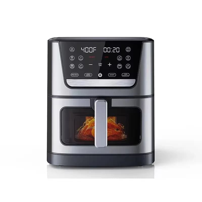 2025 Nuovo design 8-10L Display digitale a LED Forno da cucina Friggitrice ad aria multifunzionale senza olio per cottura rapida Friggitrice per pizza Forno