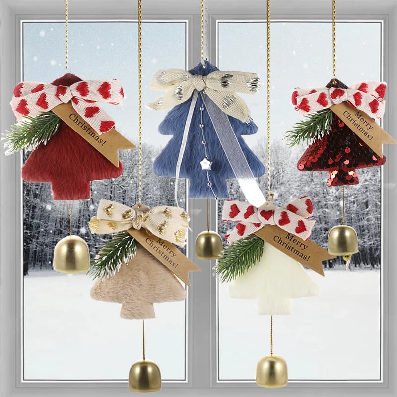 Ciondoli pendenti per albero di Natale Ciondolo campana felice anno nuovo Decorazioni natalizie per la casa Ornamenti natalizi Regali Navidad