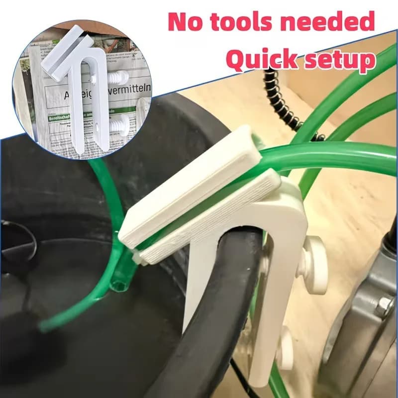 Adjustable Bucket Hose Clip 1Pc 2Pcs Set Lightweight Plastic Tub Pipe Fixer Clamp Garden Irrigation Siphon Hose Holder Tool