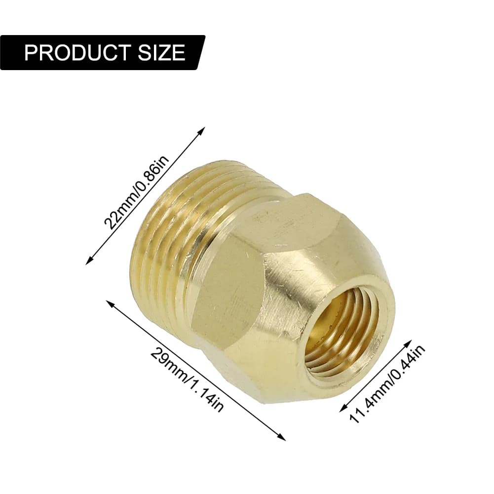 Accessori Adattatore Idropulitrice 1 Pz Ottone Pulitore Attrezzature elettriche da giardino Raccordi per tubi flessibili M22 X1.5 ET Capezzolo