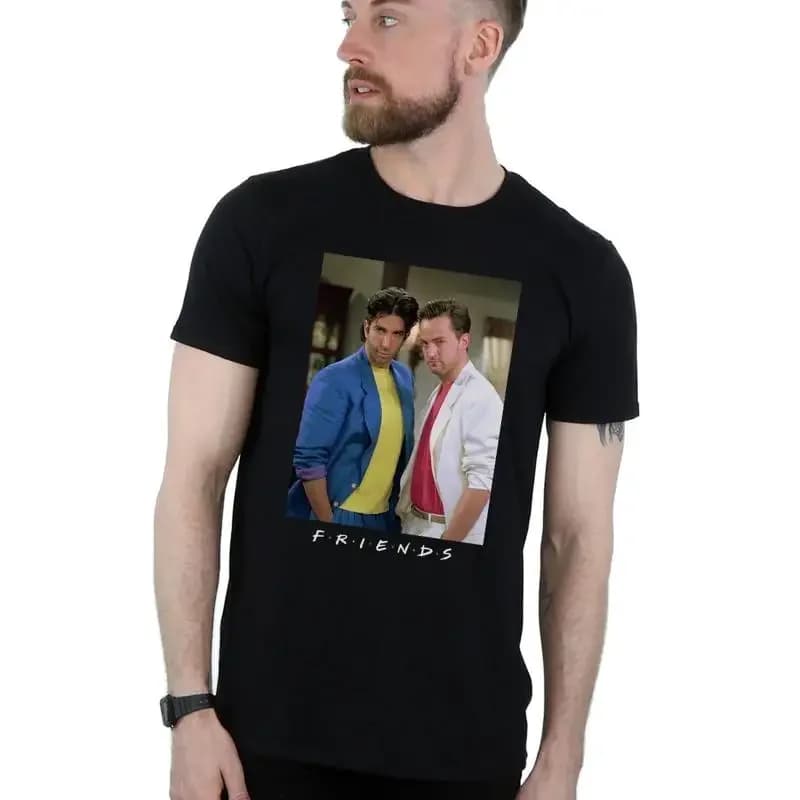T-shirt da uomo del college Ross e Chandler Friends