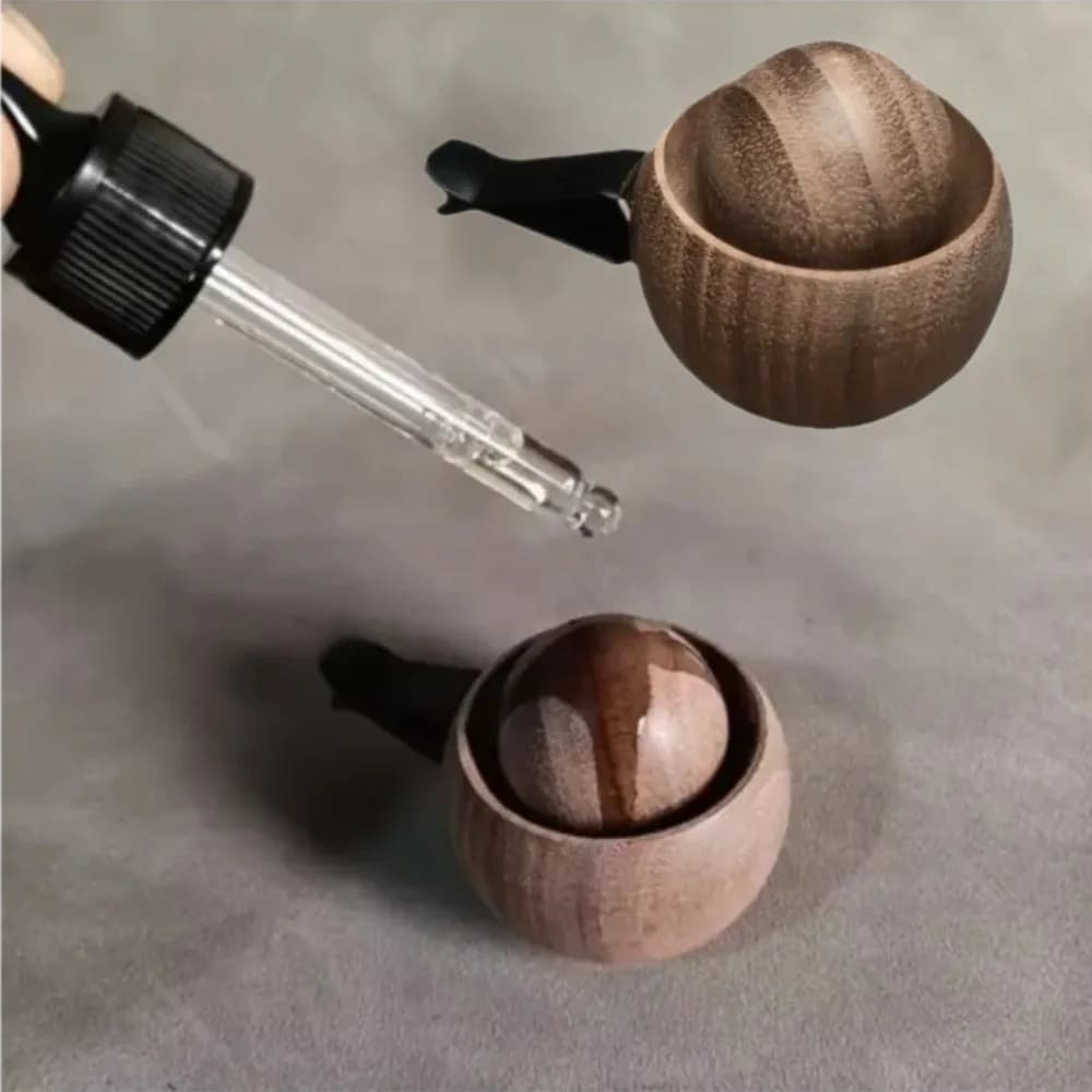 Diffusore di Oli Essenziali per Auto e Casa in Legno, Mini Diffusore di Fragranze Naturali Carino, Adatto per Ufficio, Casa, Camera da Letto, Aromaterapia