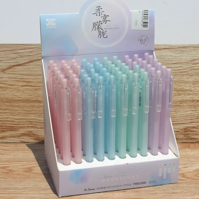 60pcs Pretty Color Mechanical Pencils for Students School Supplies Wholesale Writing Pencils 0.5mm Cute Stationery Bulk Items