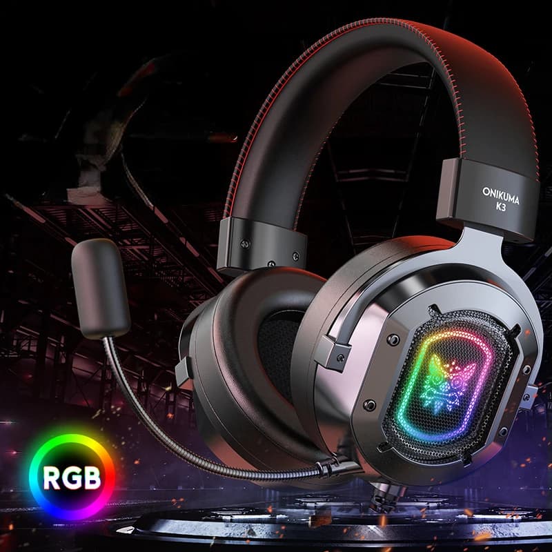 Onikuma k3 Headset Gamer cuffie cablate RGB con microfono cuffie da gioco auricolari Stereo per PC per giochi PS4 PS5 casque Xbox one