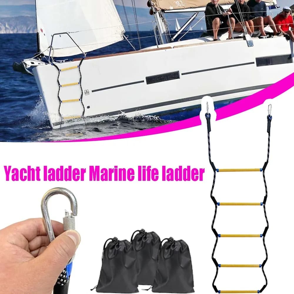 Scala di corda per barche marine portatile riutilizzabile pratica e durevole adatta per gommi gommone kayak canoe barche a vela