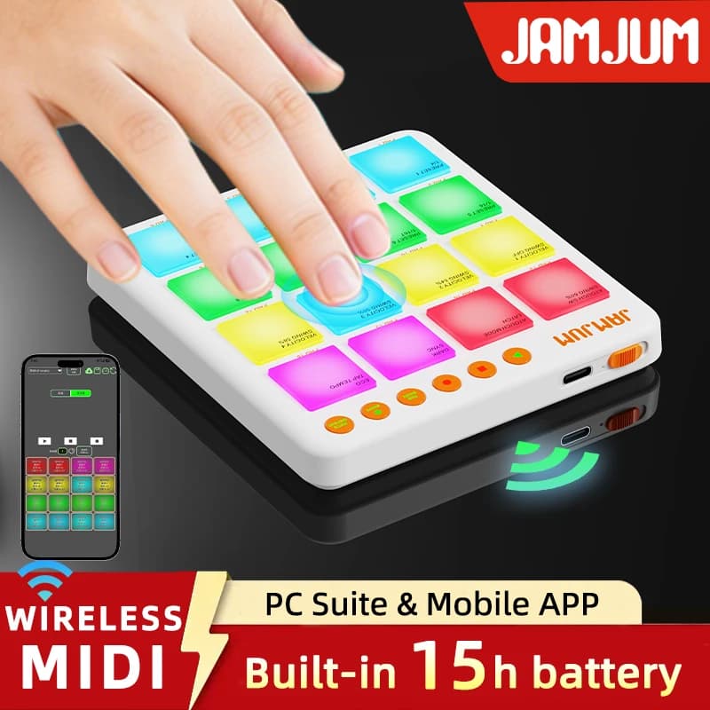 JAMJUM POCKET Beats best midi controller pad for beginners Midi drum pad