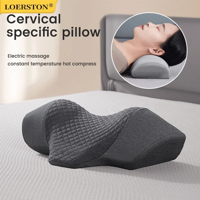 Neck pillow for sleeping specifically designed to protect the spine massage the spine aid sleep heat up non repairing Headrest