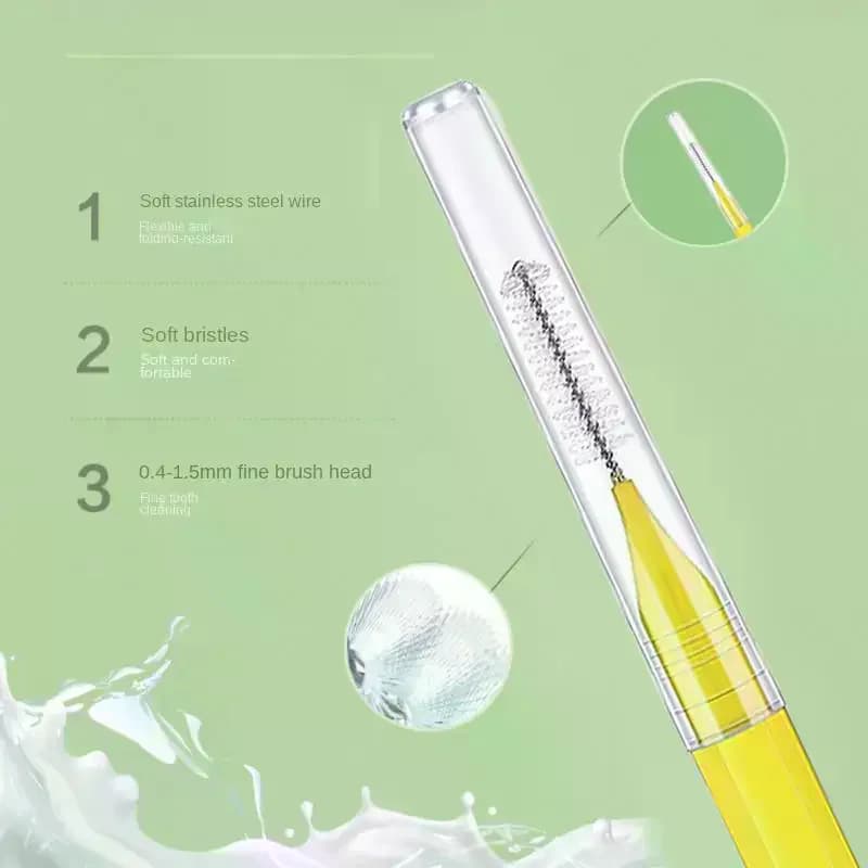 Kit 10 Spazzolini Interdentali + Applicatori per Mascara, Doppio Uso per Pulizia Denti e Applicazione Trucco