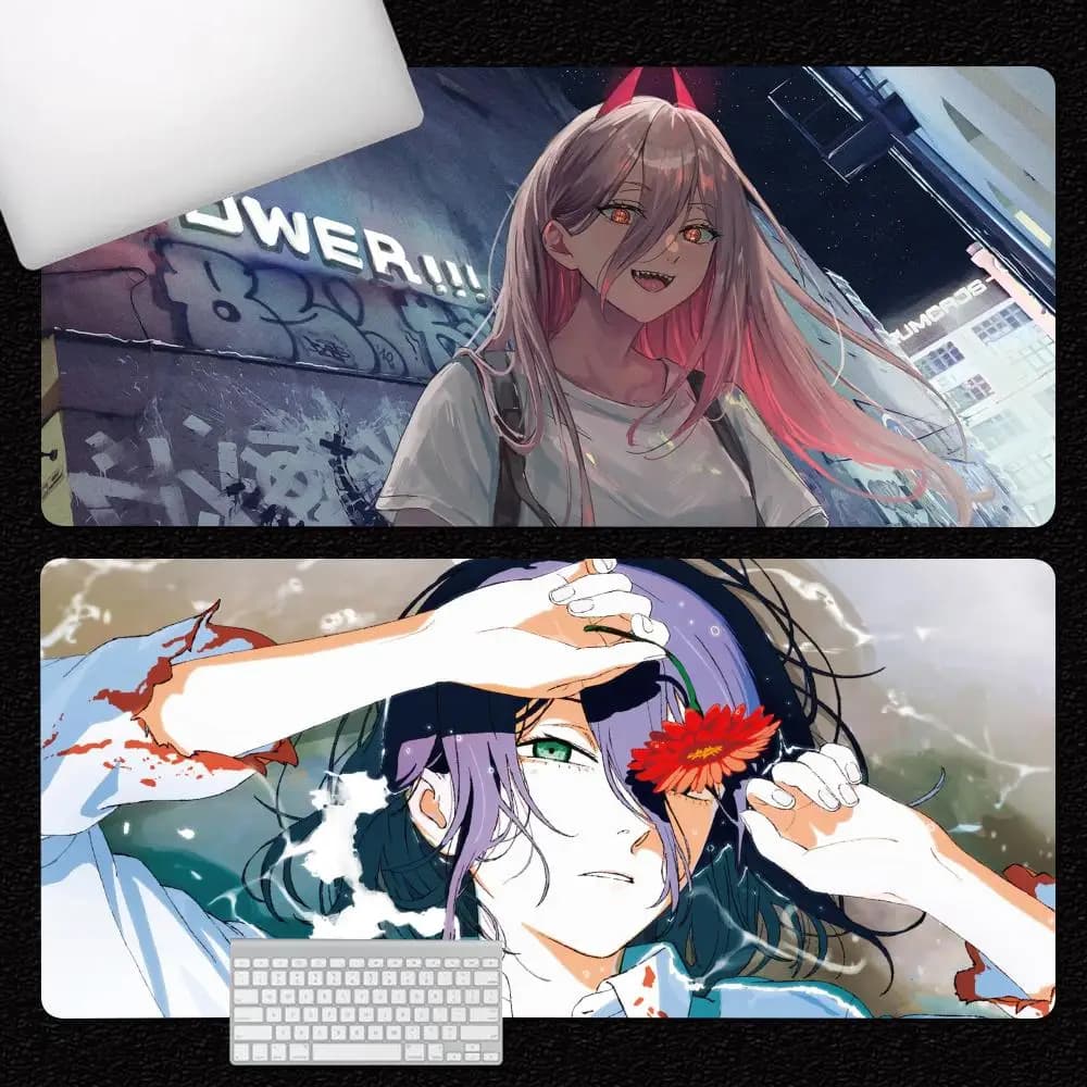 Anime C-Chainsaw M-Man Mouse Pad Gamer Tastiera Tappetino per mouse Gomma Cartoon Big Motbook Computer PC Mousepad