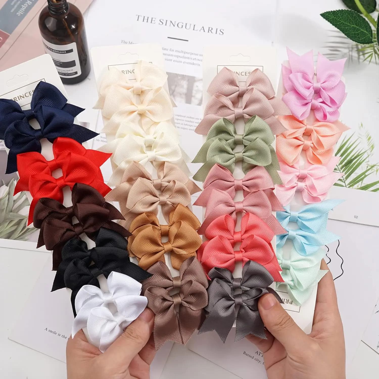 Set di 10/20 Pezzi Graziosi Fermagli per Capelli a Fiocco in Nastro per Bambine, Accessori per Capelli alla Moda per Bambini