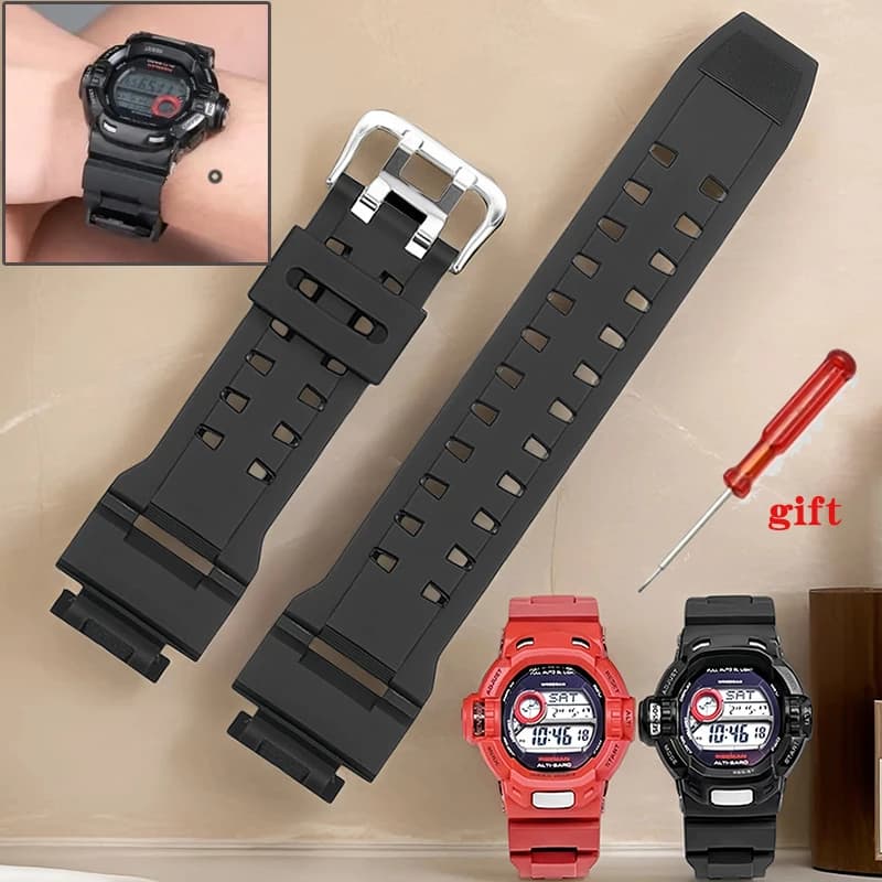 For Casio G-SHOCK Silicone Watchband G9200 G9100 GW9200 GW9101 GW9102 GW9110 GW9125 Watch Strap Accessory men Bracelet With tool