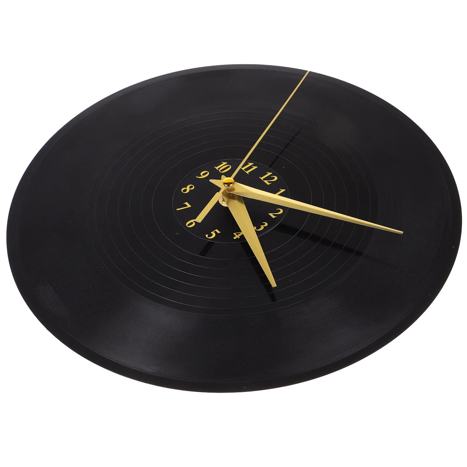Vinyl Wall Clock with Elegant Design with Unique Numbers, Silent and Decorative for Office, Home and Music Lovers