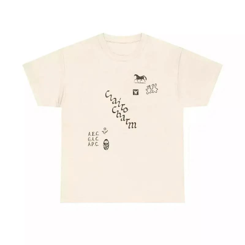 Clairo charm Cotton T Shirt White