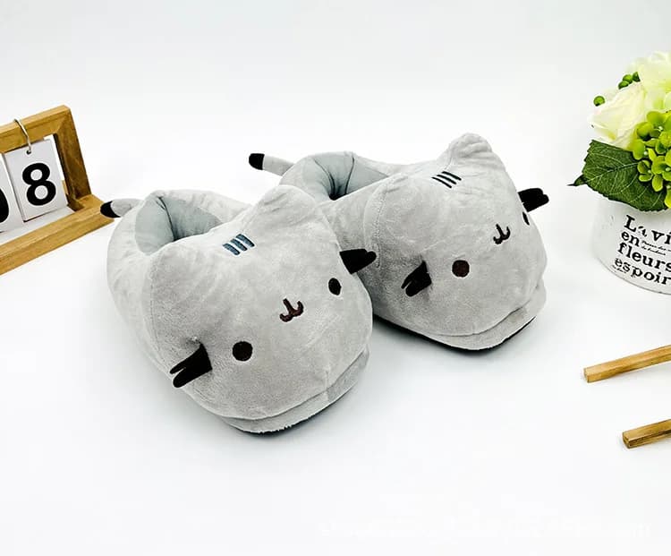 Pantofole carine Pantofole per gatti dei cartoni animati Calore domestico per interni Autunno e inverno Scarpe in cotone felpato Pantofole in cotone per uomo