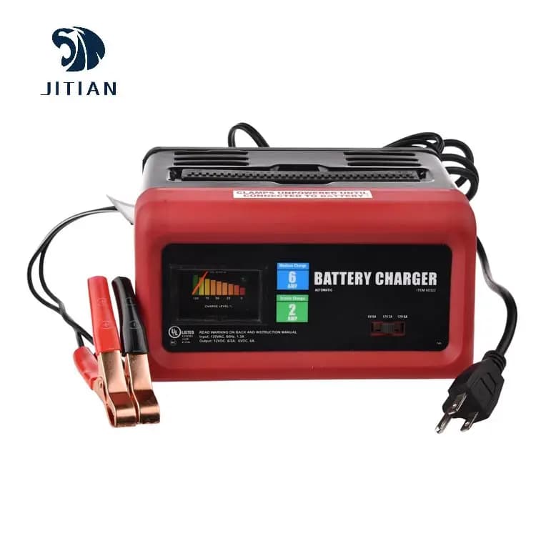 Intelligent Mini Charger for Car 6V/12V with Output Current 2A/6A, Plug Connection, 1 Year Warranty