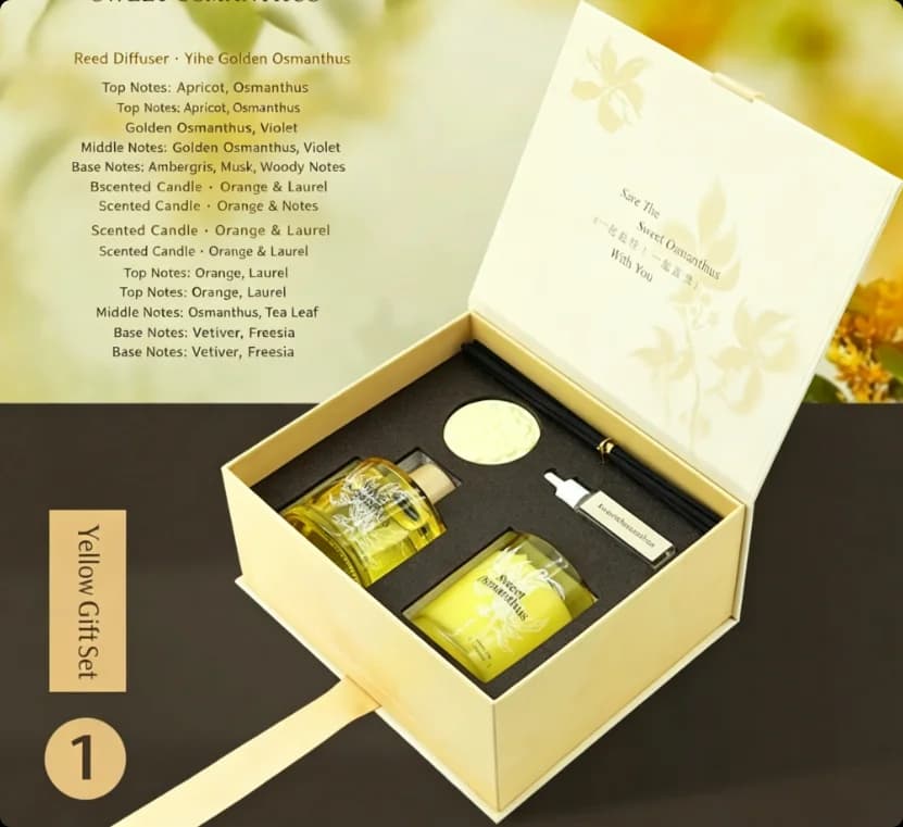 Flameless Osmanthus Diffuser Stone Gift Set