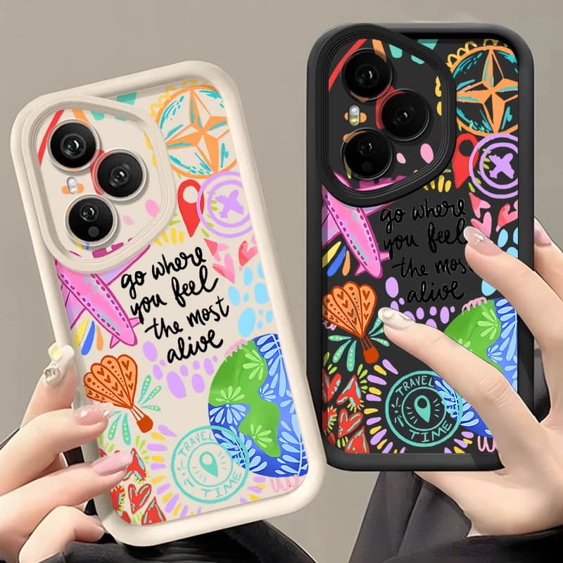 Cover for Phone with Reason Aeroplane for Honor 400 200 Pro X8c X9c Smart X6a X6c Magic7 Lite Soft Silicone Shock Cover