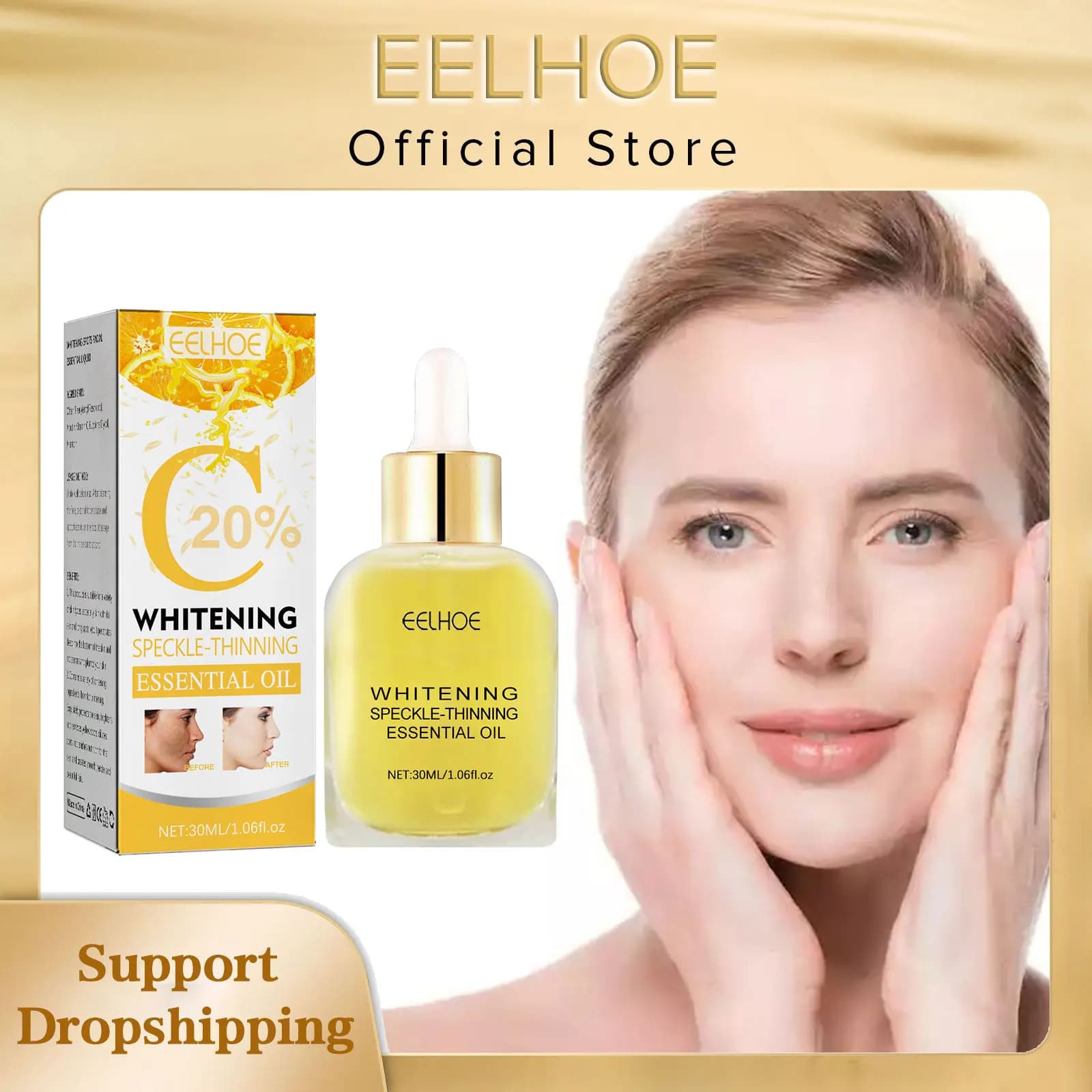 EELHOE serum whitening to vitamin C removal of facial freckles fade pigment of dark spots concealer melanin serum bright whitening for skin