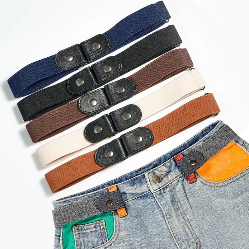 Cintura senza fibbia per donna Ragazza Jeans Pantaloni Abito senza fibbia Cintura elastica in vita Uomo Nessun rigonfio Nessun problemi Cinture da uomo