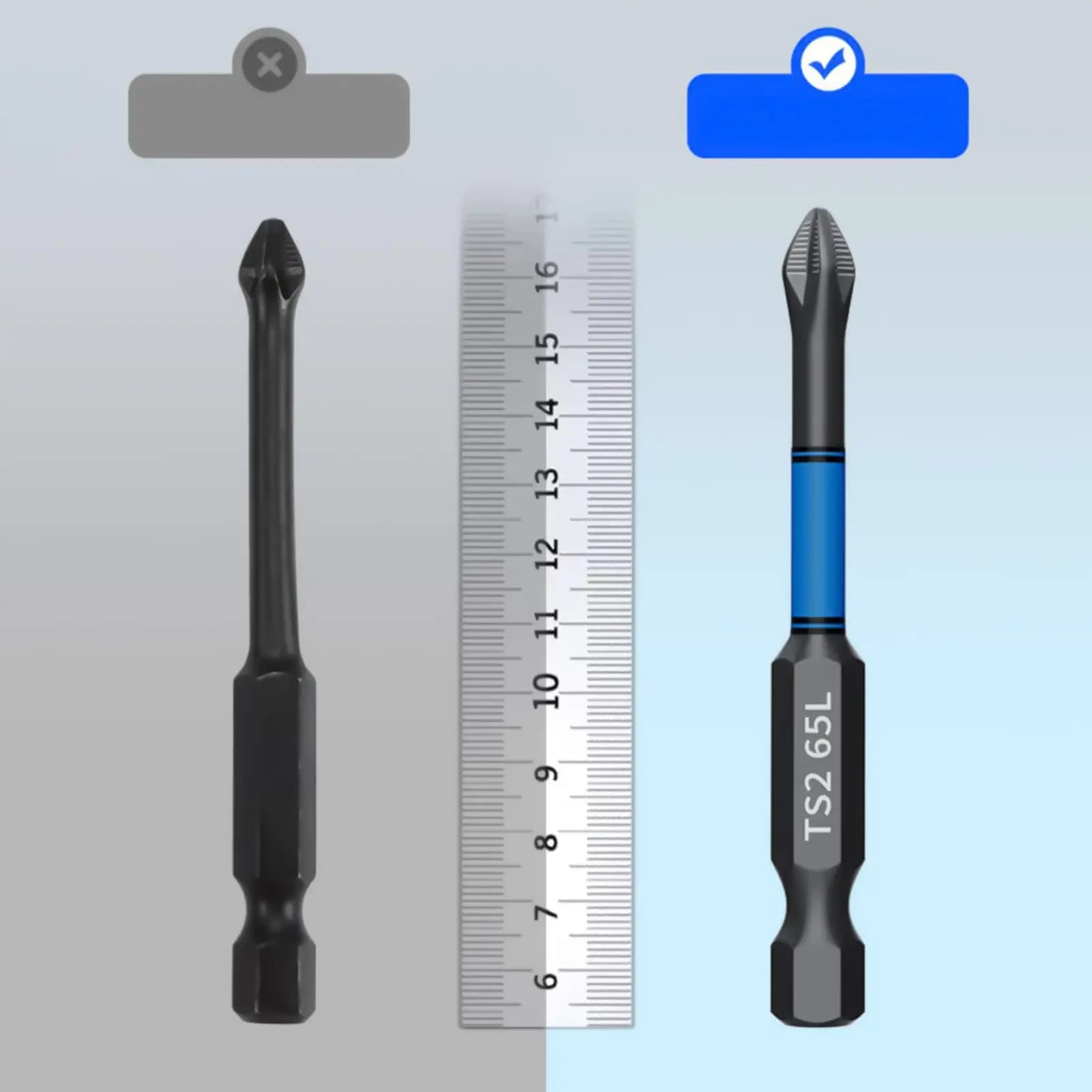 Drill Screwdriver Bit Set 6-Piece Magnetic Heavy Duty Hex Shank Drill Bit Combination Tool For Woodworking Metalworking Drilling