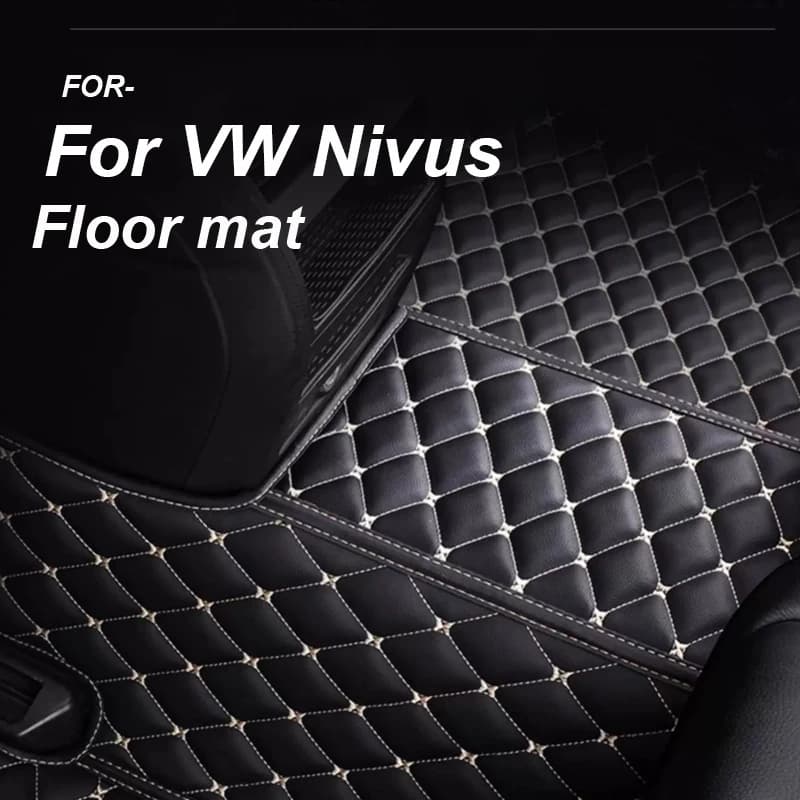 LUXURY Car Floor Mats For VW Nivus 2018-2022 DropShipping Center Auto Interior Accessories 100% Fit Leather Carpets Rugs Foot