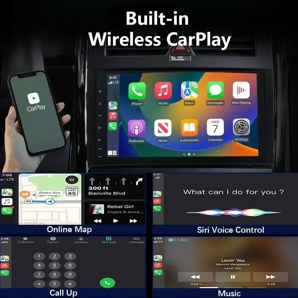 CHSTEK Wireless CarPlay for Mercedes A W169 B W245 Vito Viano W639 Sprinter 2004-2016 A160 A180 B200 4G WIFI GPS Bluetooth