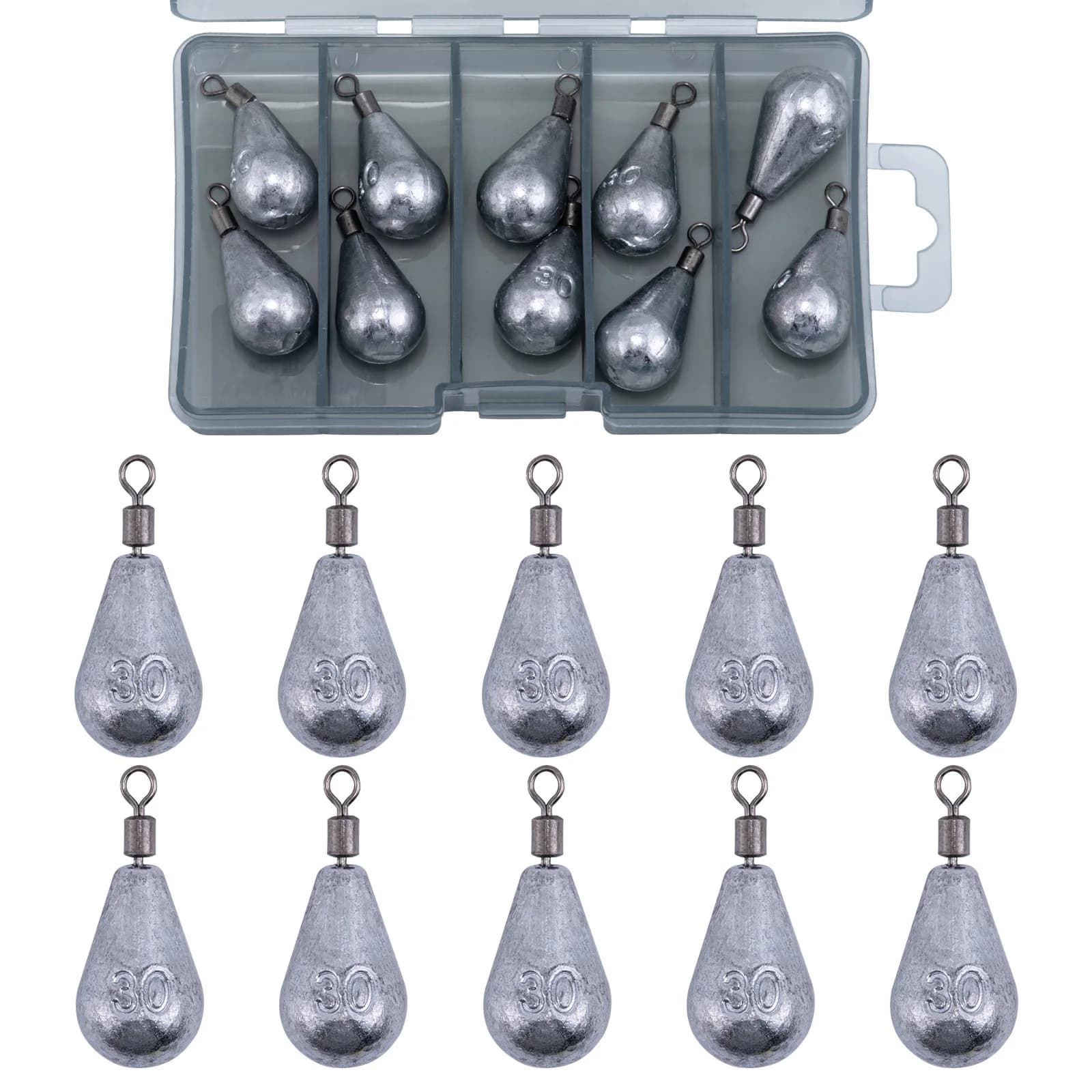 Goture 1/box Fishing weight Sprinkler Quick release Soft bait Bass Tackle Accessories Line Hook Connector Fishing weight Zavorra