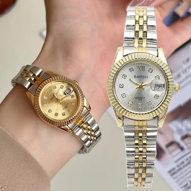 Famous Brand Women's Watch, Casual, Luxury, Gift, Women's Quartz Watch, Stainless Steel Adjustable Strap, Quartz Watch