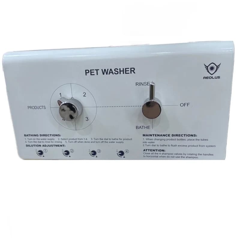 Large Pet Dog Bathing System, Eco-Friendly Wall Mount Dispenser, Cat Hotel Liquid Soap Shampoo, Bathroom Use, 2 in 1 Solution