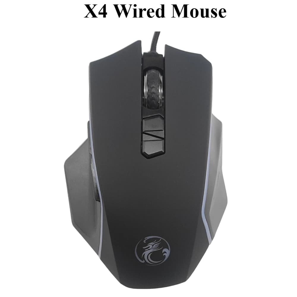 Samhuak X4 Mouse USB cablato ottico da gioco ergonomico 7200 DPI Mouse da gioco a 6 pulsanti per PC Gamer Computer Desktop