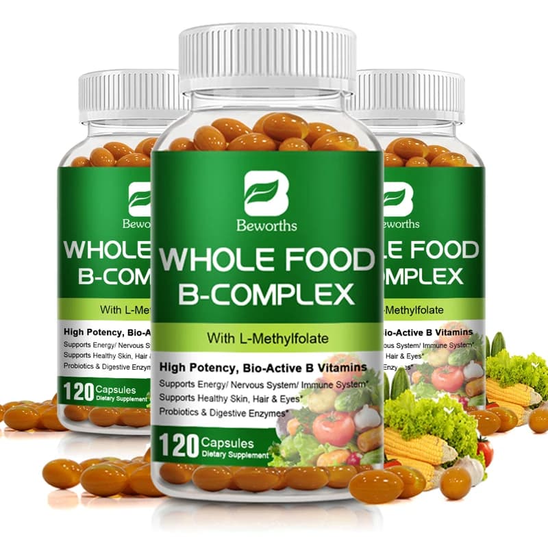 BEWORTHS Complex vitamin B1 B2 B3 B5 B6 B7 B12 Anti-fatigue Detoxifier for liver Skin care Daily nutritional supplement