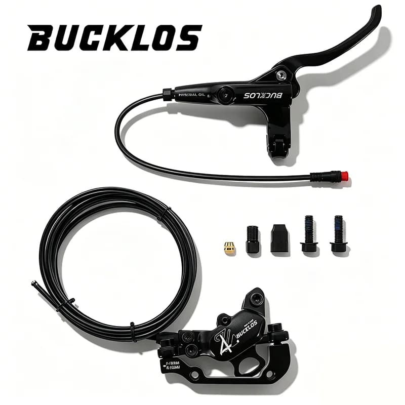 Freno idraulico BUCKLOS a 4 pistoncini 1150/1950mm per MTB e monopattino elettrico, freno a disco idraulico anteriore e posteriore con blocco di emergenza, componente per ciclismo
