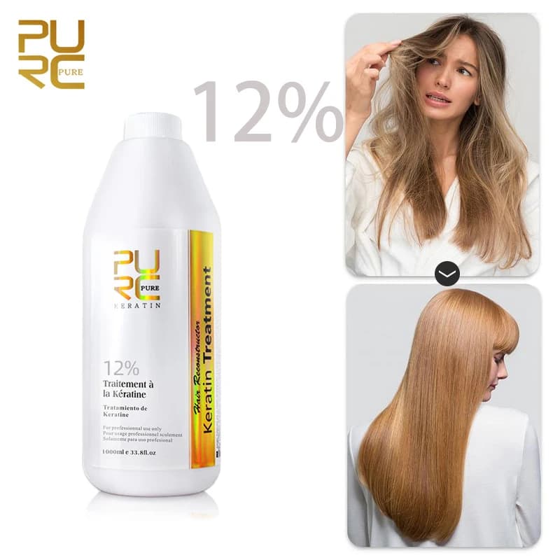 PURC professional Brazilian keratin treatment for hair care products Smoothing Health straightening Shampoo for curly hair 12% 1000ML