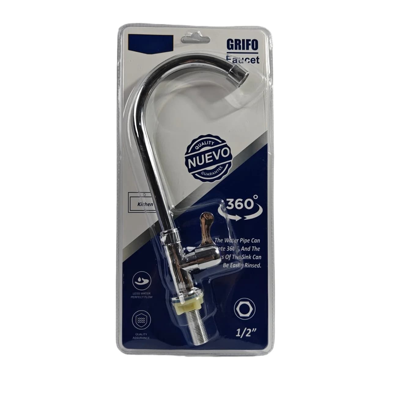 Kitchen Faucets Kitchen Sink Water Tap Deck Mounted Mixer Stream Sprayer Head Cold Taps Sliver