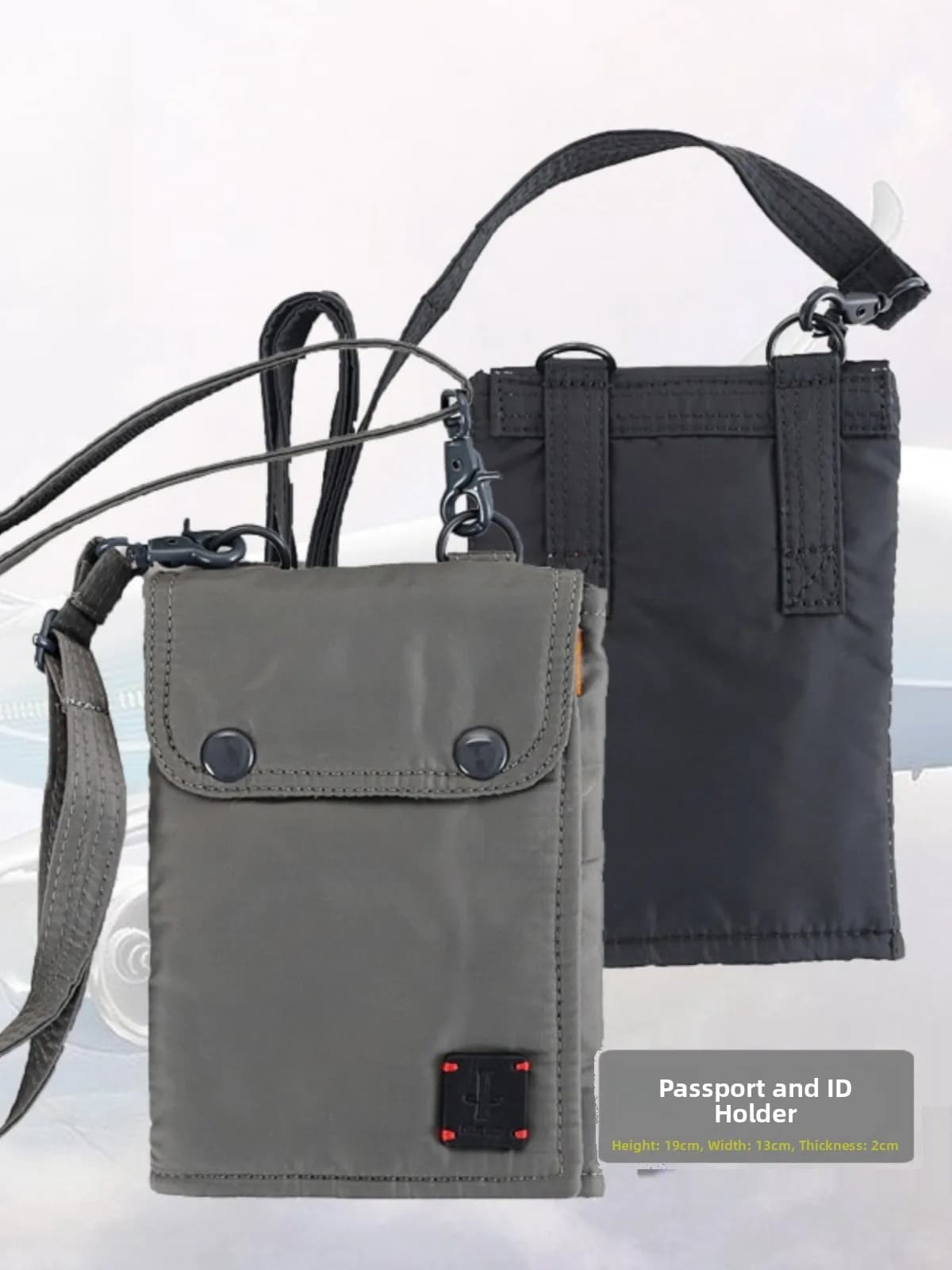 Borsa a tracolla antifurto da viaggio da uomo Portafoglio per cellulare Porta passaporto Custodia per documenti turistici Borsa rigida media durevole