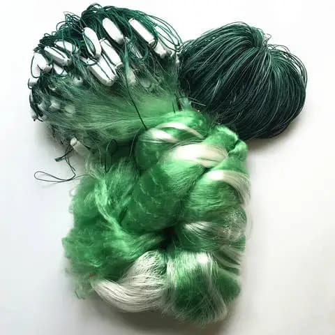 Rete da pesca in nylon con imbrocco per rete da pesca resistente a strato singolo di colore verde di vendita calda