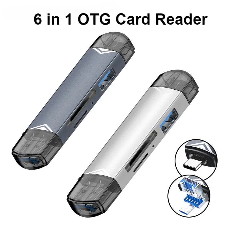 Lettore di schede USB 3.0 tipo C OTG SD TF, adattatore per schede di memoria per laptop, tablet, fotocamera, lettore universale di chiavette USB per Windows, Mac, Android