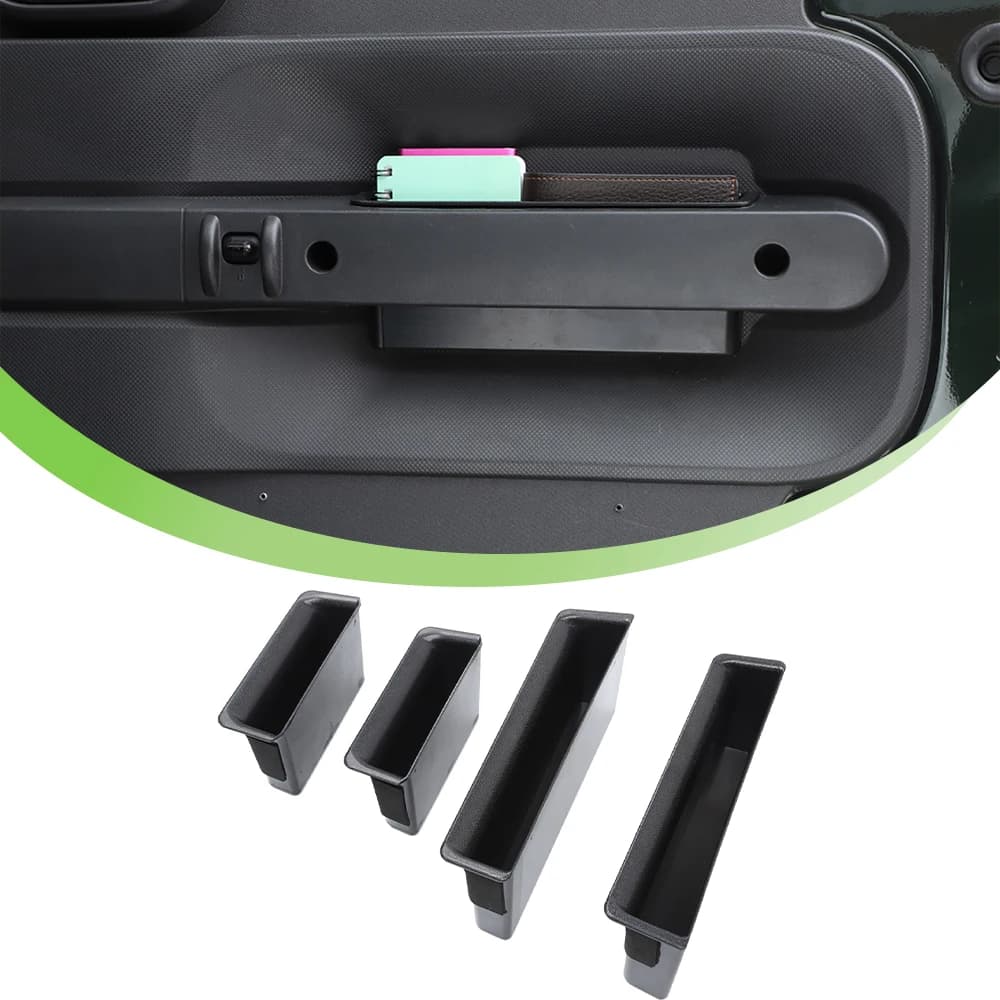 Maniglia della portiera dell'auto scatola portaoggetti vassoio portaoggetti riordino per Jeep Wrangler JK 2007 2008 2009 2010 accessori interni neri
