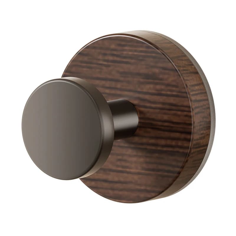 Appendiabiti per cassetti dell'armadio Maniglia portaoggetti a parete Ganci a ventosa in legno Chiavi in noce Gancio decorativo Porta posteriore Vestiti Asciugamano