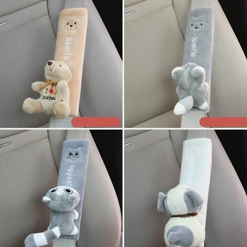 1pcs Cute Animal Car Seat Belt Pads Universal Car Seat Shoulder Strap Pad Cushion Cover Car Belt Protector Safety Belt Cover