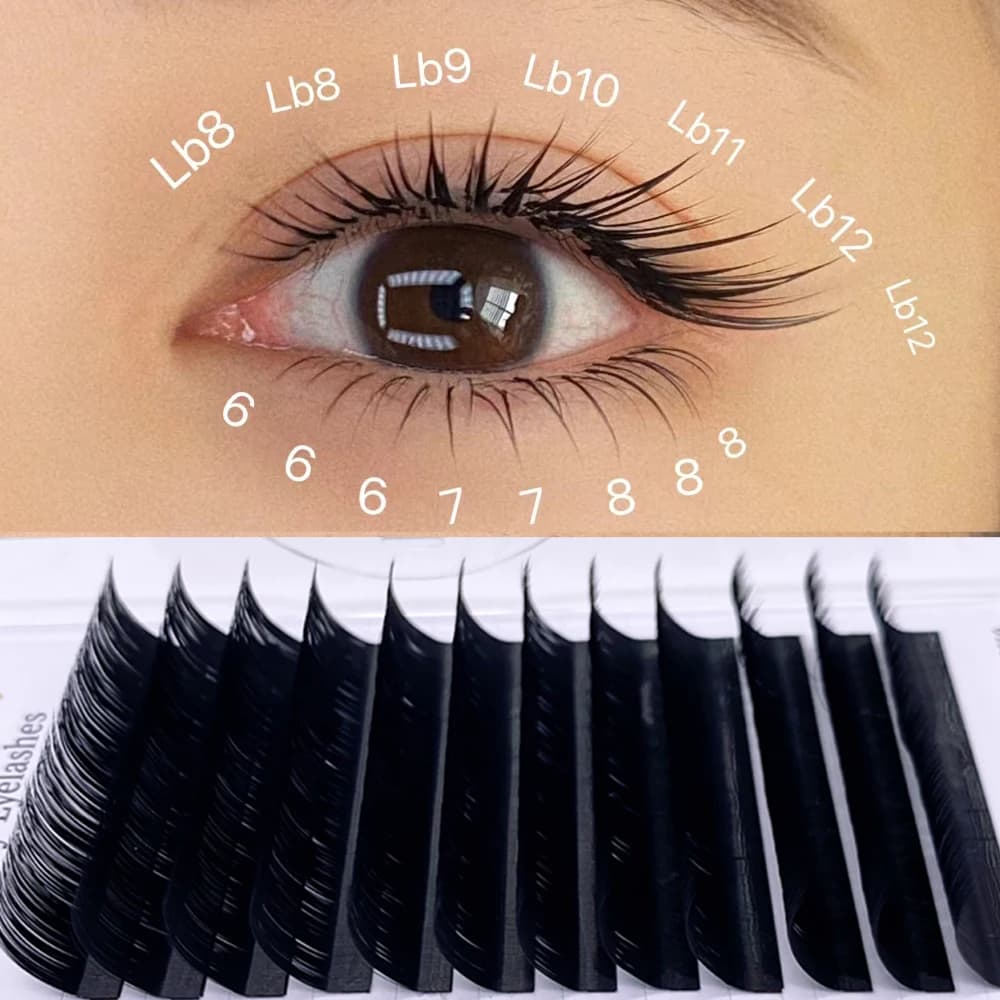LB LC Curl Cmmellia Easy Fan lashes fake natural mink soft individual eyelashes Classic Russian Volume Premade Fans for makeup