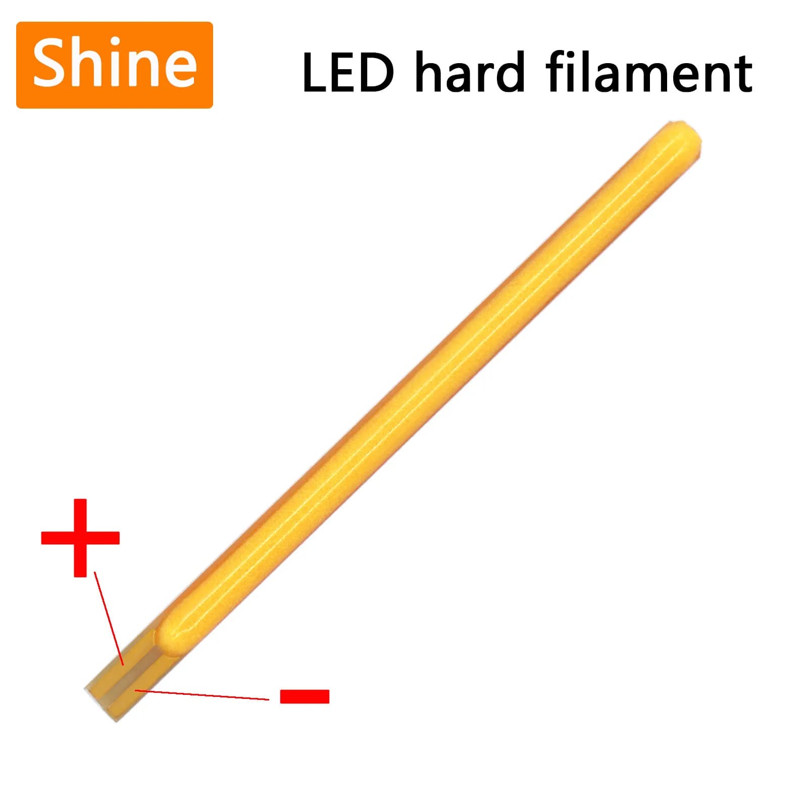 LED Filamento rigido DC3V 45mm 73mm LED COB Edison Retro Lampadina Parti della lampada Diodo bianco caldo + - Elettrodi nella stessa direzione Fai da te