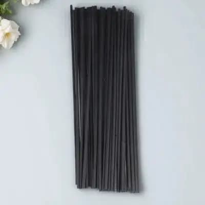 50 Pezzi Bastoncini Diffusori di Fragranza in Fibra Nera per Casa, Lunga Durata di Diffusione per Deodorante e Decorazione d'Ambiente