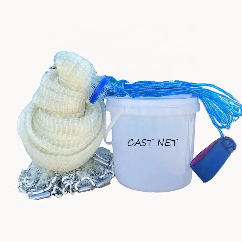 Hot Sale 10ft Cast Net Steel Sinker Fishing Net American Cast Net for Sale
