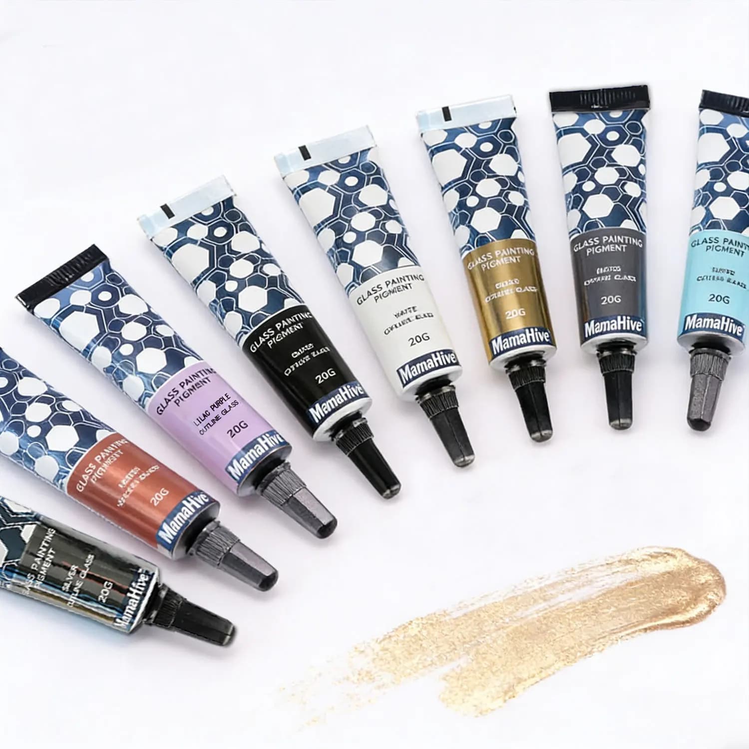 Metallic Opaque 3D Glass Outline Paint 20ml Waterproof Long-Lasting High Coverage For DIY Home Decor Handcraft Art Supplies