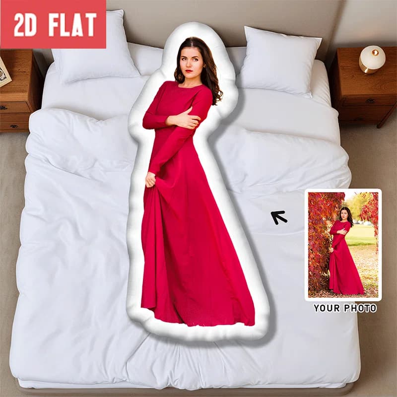 Personalized Photo Face Pillow - Custom Face Shaped Cushion with Your Own Picture, Large Huggable Suitable for Partner Gift, for