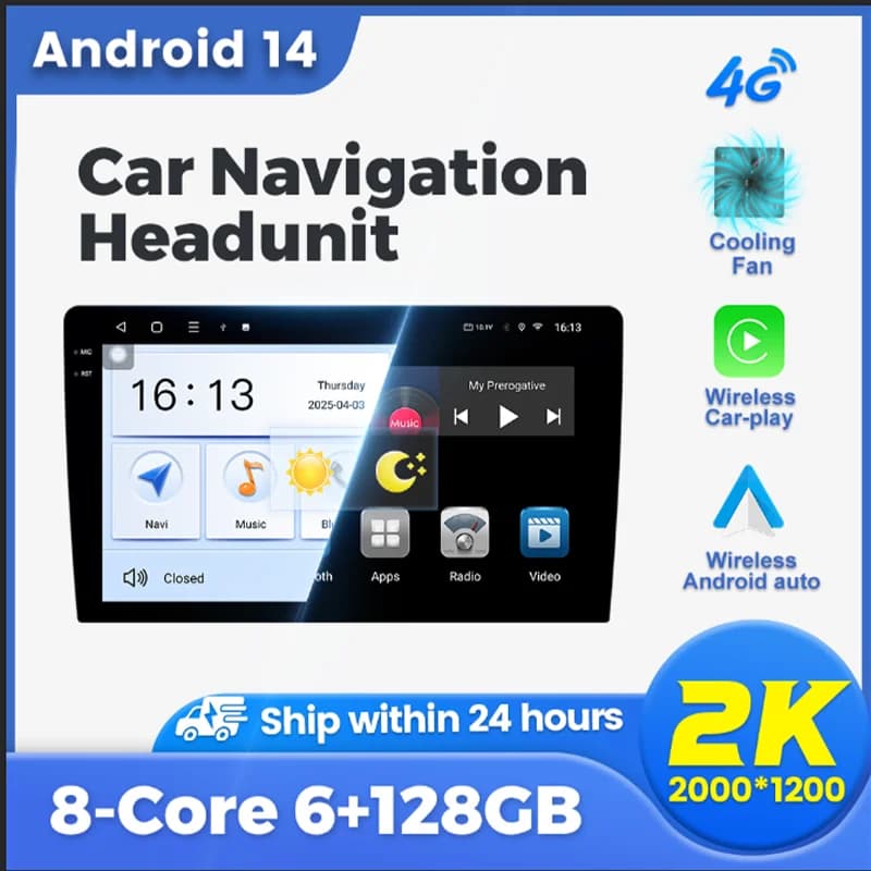 Nuovo sistema Android UIS8581A 8Core DSP 2K Multimediale per auto per VW Toyota Autoradio universale con Carplay RDS GPS BT 4G LTE 5G Wifi