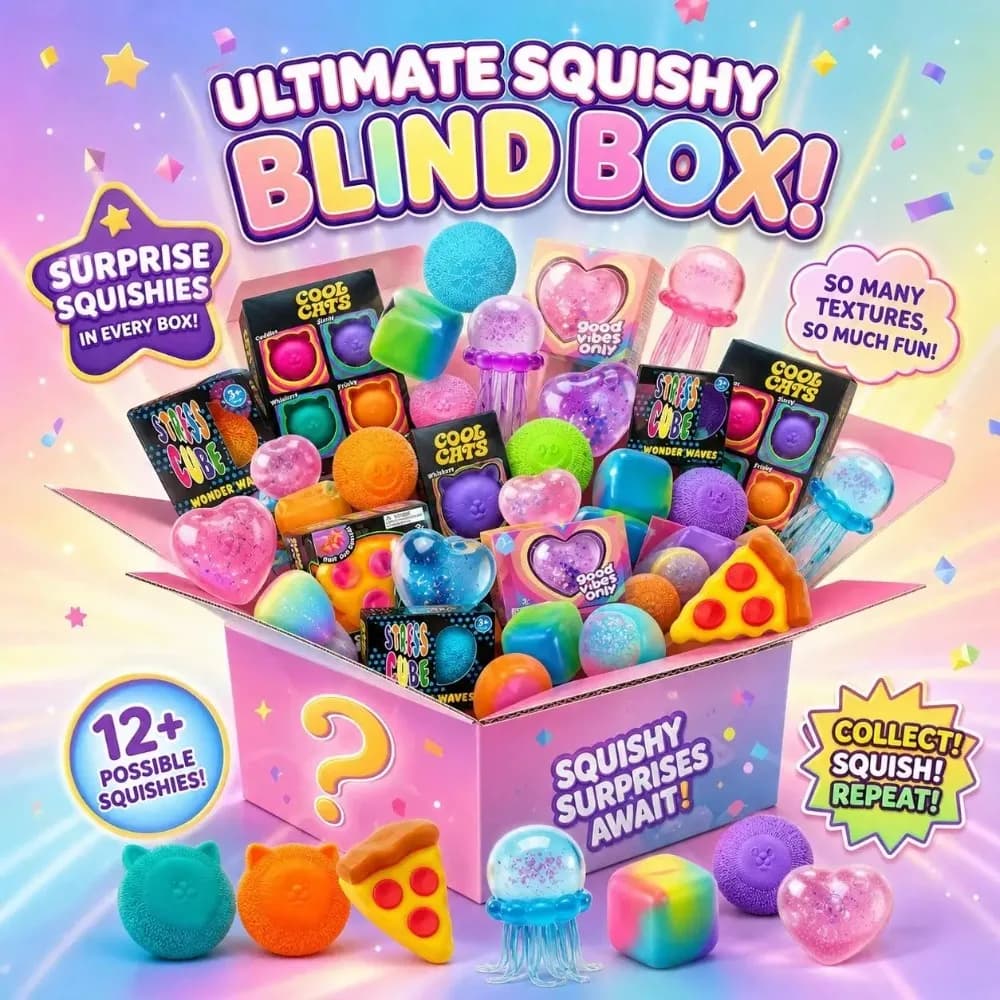 Mixed squeezable blind surprise toys slow-rebound soft stress-relief toys sensory play toys for kids birthdays and party gifts