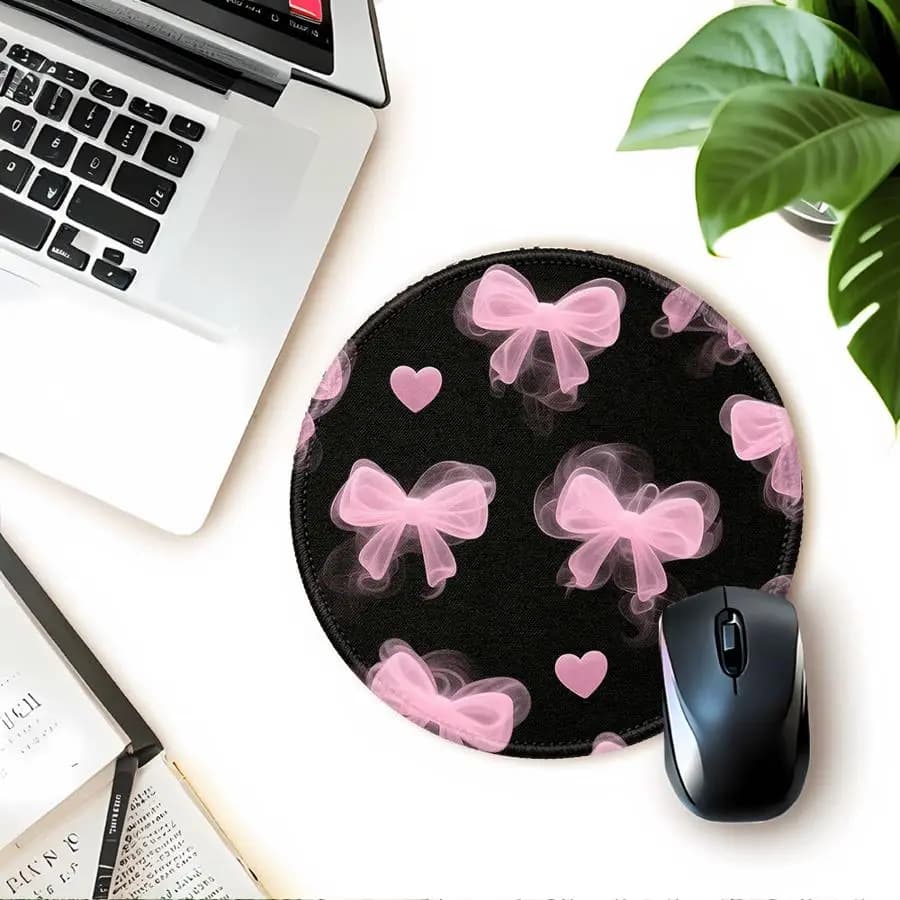 Tappetino per mouse impermeabile con fiocco a forma di cartone animato, 1 pezzo, tappetino per computer portatile, tappetino per console di gioco, tappetino per ufficio, accessori da scrivania, tappetino per tastiera e mouse