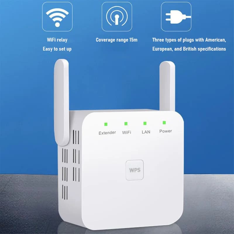 Amplificatore di segnale di rete domestico da 300 Mbps Ripetitore WiFi wireless Espandi la portata di copertura Connessione con un clic al router superiore